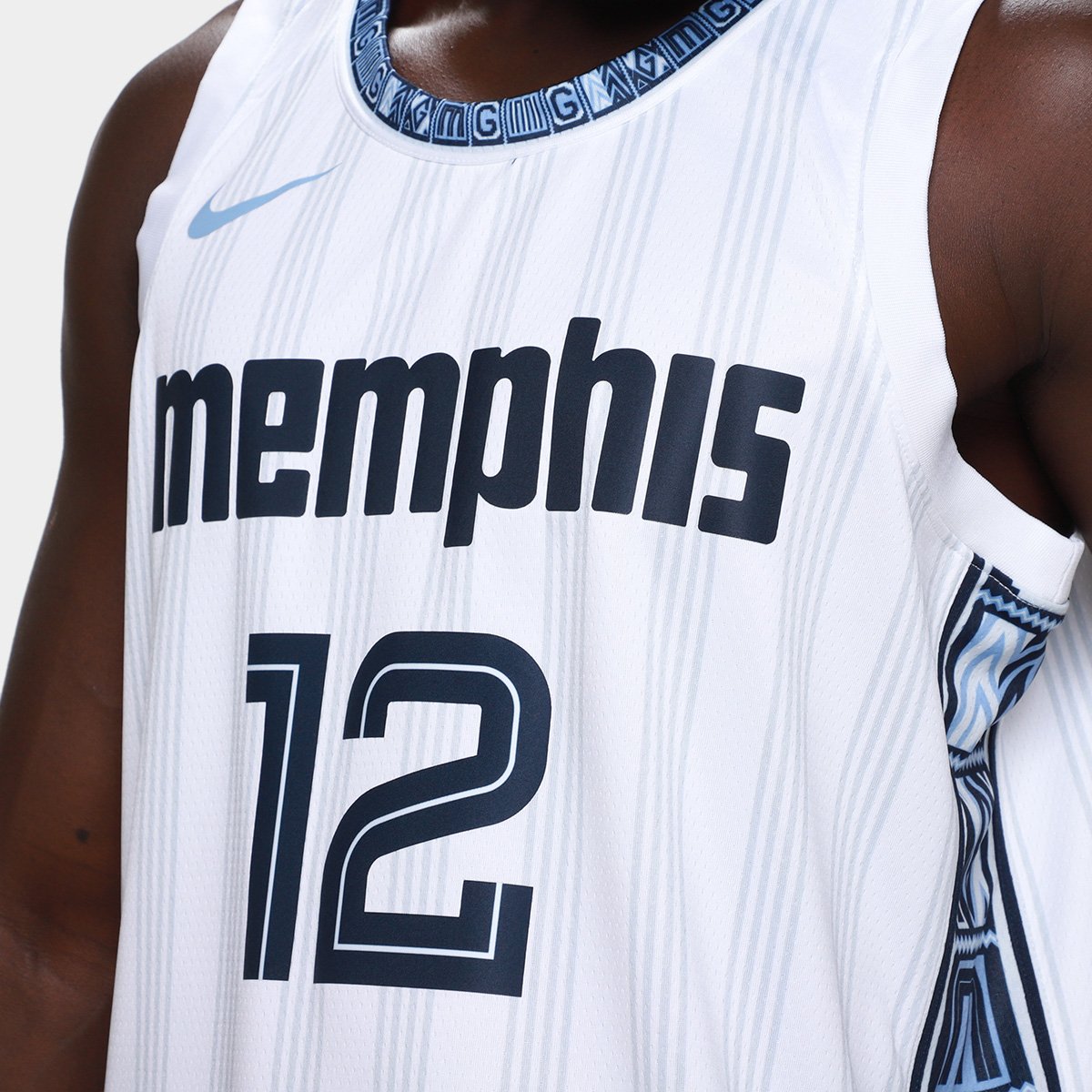 Regata Jersey NBA Nike Memphis - Branco+Azul Claro