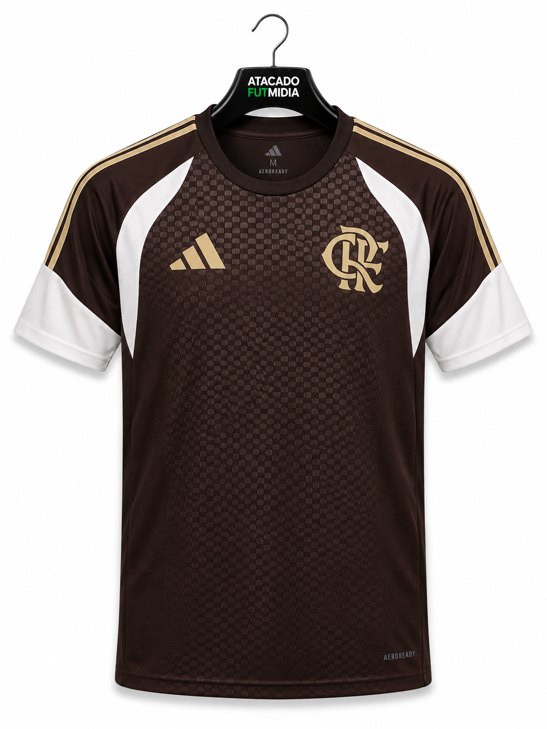 Camisa Flamengo Treino Marrom - Masculina